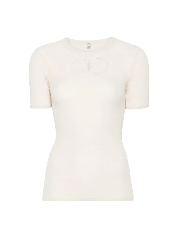 Cut-out Detail Crewneck Short-sleeve T-shirt