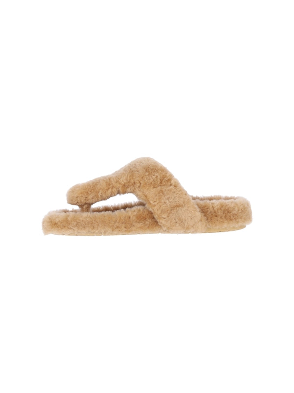 Easy Shearling Flip-Flops