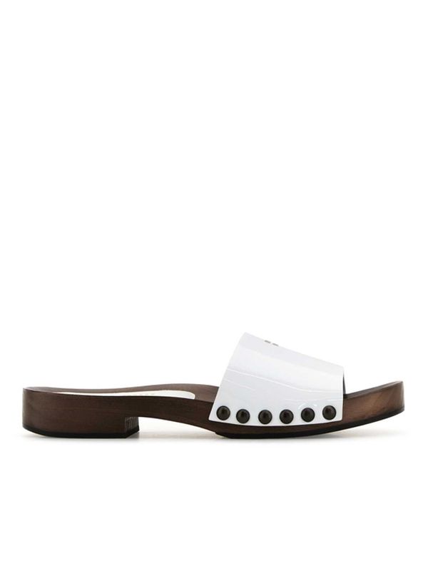 Miu Miu White Slides