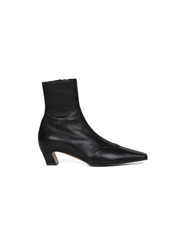Khaite Black Ankle Boots