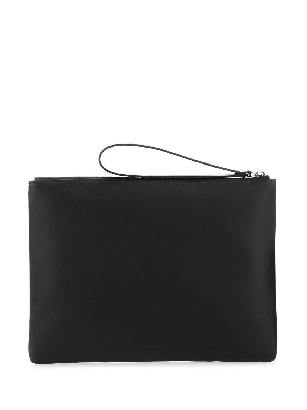 Vltn Logo Printed Leather Clutch Bag