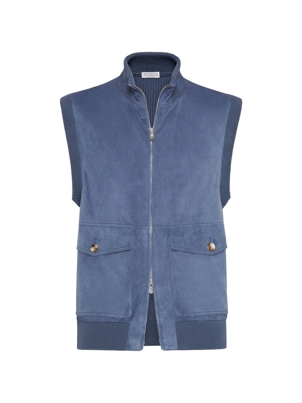 Brunello Cucinelli Blue Vests