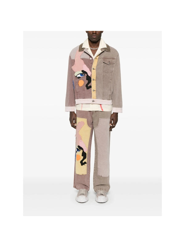 Patchwork Face Cotton Denim
  Trucker