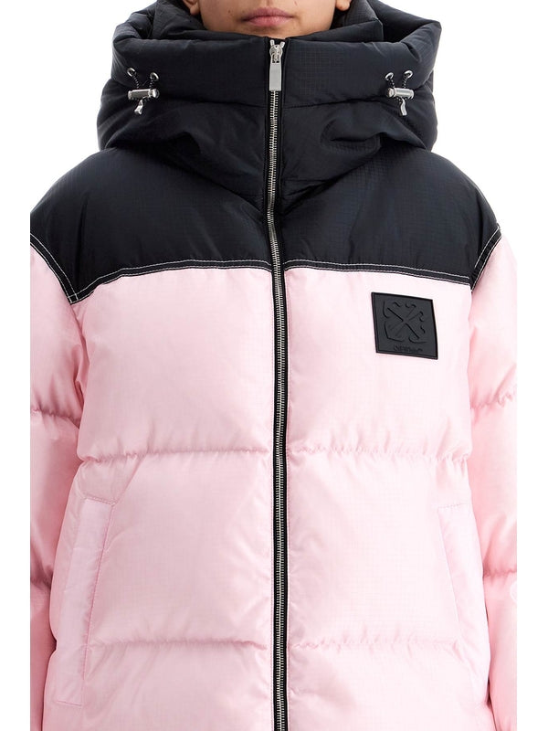 Arrow Patch Hooded Padded Jacket