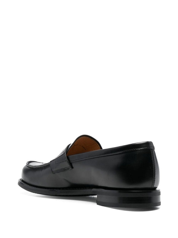 Black Calfskin Penny Loafers