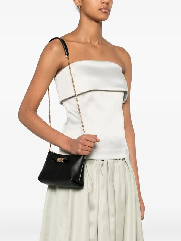 Bara Plate Leather Shoulder Bag