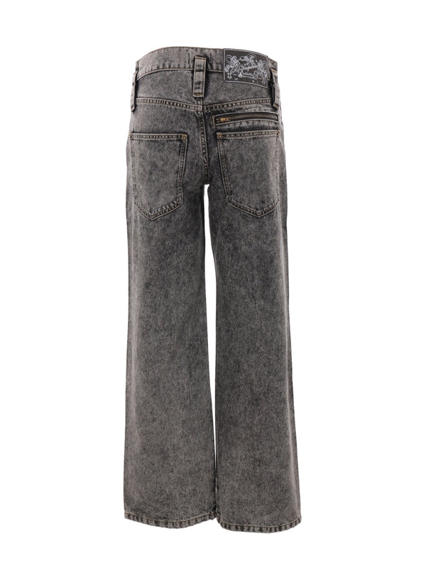 Washed Denim Pants