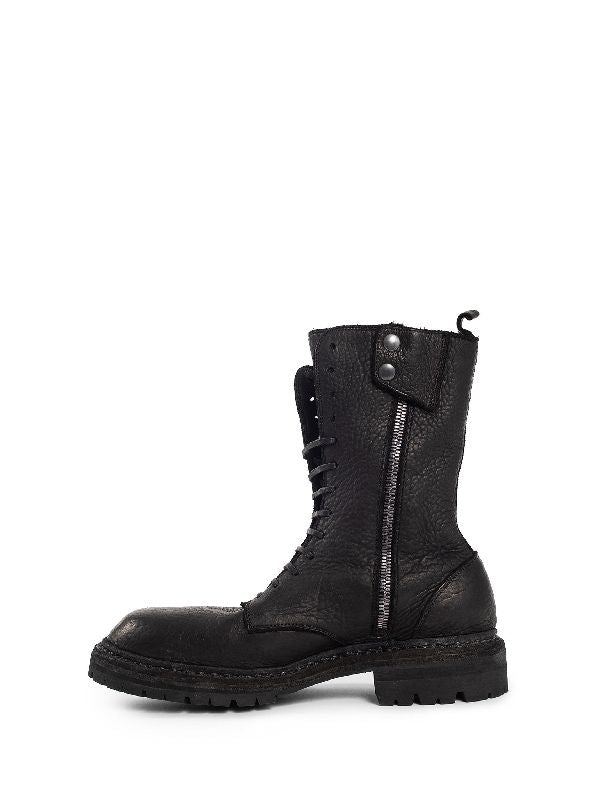 Side Zipper Lace-up Combat Boots