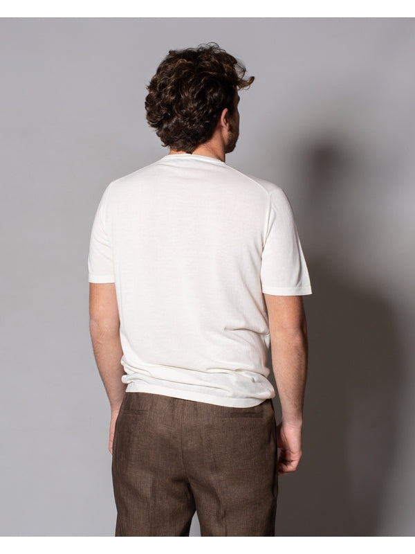 John Smedley White Knitted