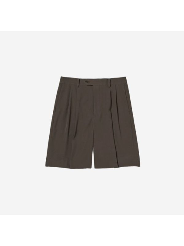 Pleated Wool Shorts