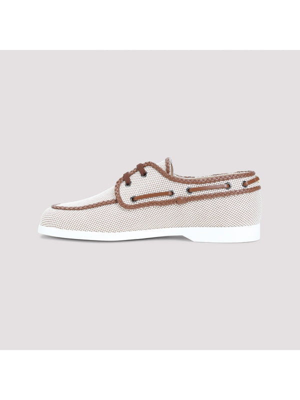 Metal Logo Detail Boat Shoes