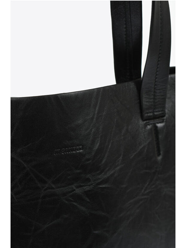 Black Leather Tote Bag