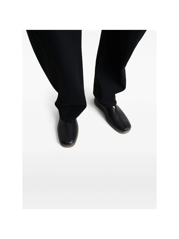 Chinese Square-toe Calfskin Loafers