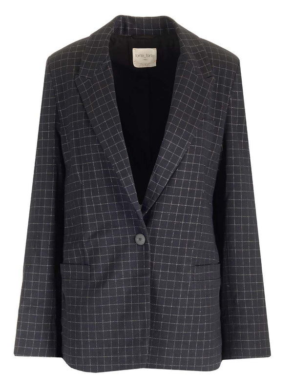 Check Pattern Tailored Jacket