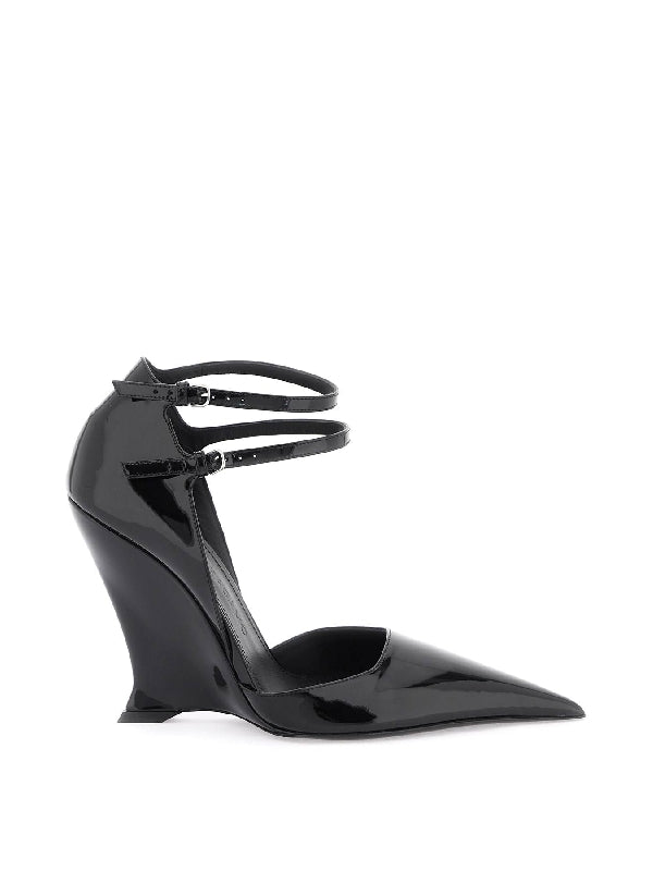 Vidya Patent Leather Wedge
  Sandal Heel