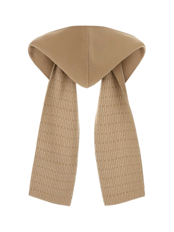 Triangle Logo Wool Hooded Muffler