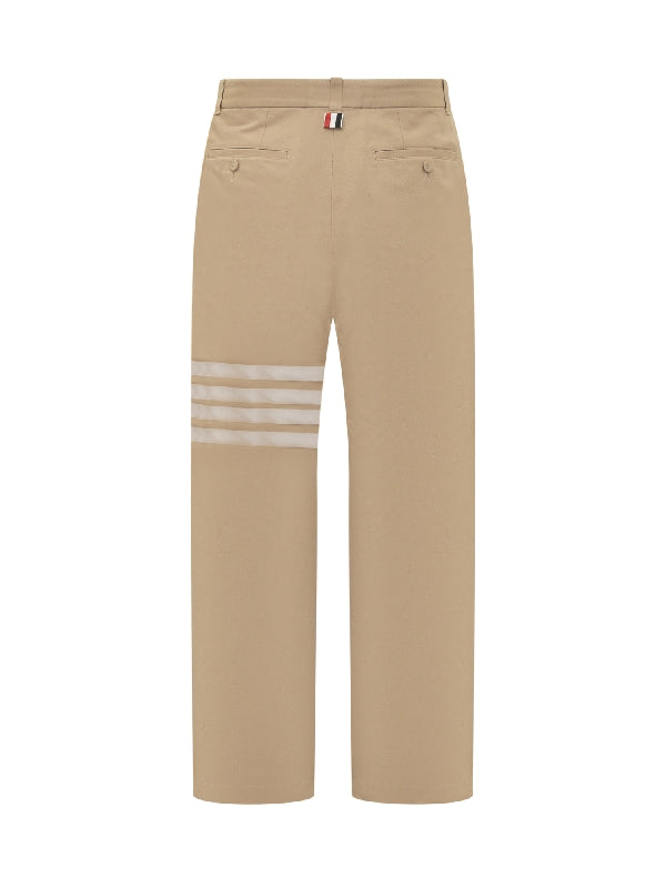 4-Bar Straight Cotton Pants