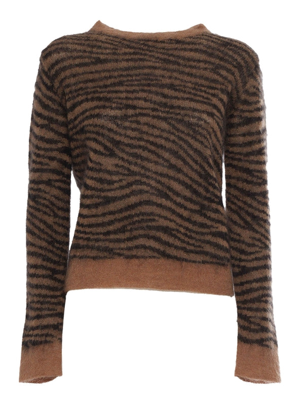 Abaden Pattern Mohair Wool Camel Knit