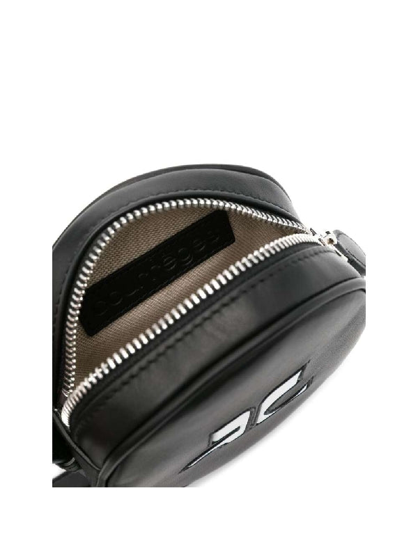 Logo Patch Leather Shoulder
  Bag