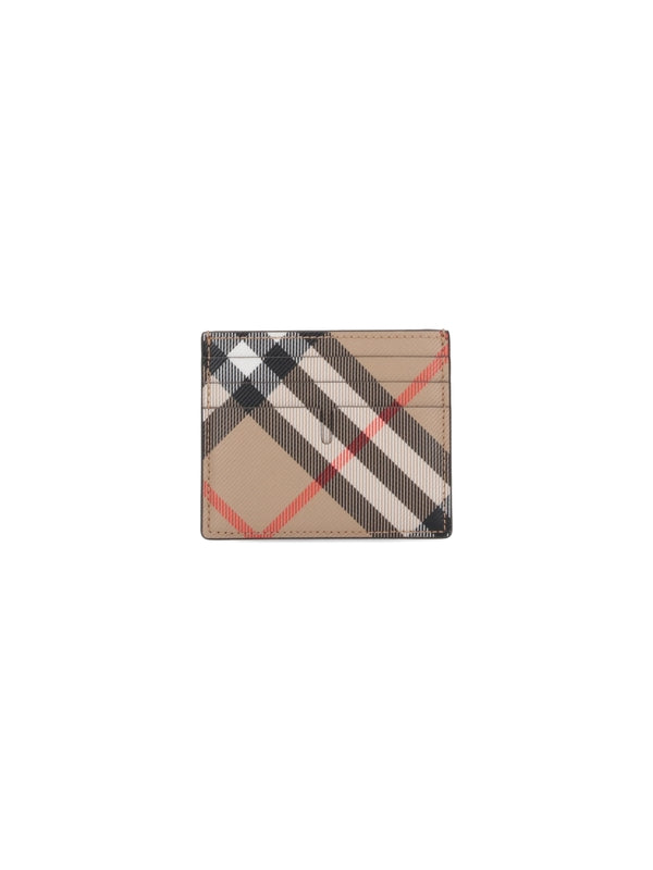 BURBERRY - Check Pattern Card Wallet - Jente