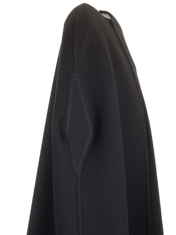 Black Wool Cashmere Cape