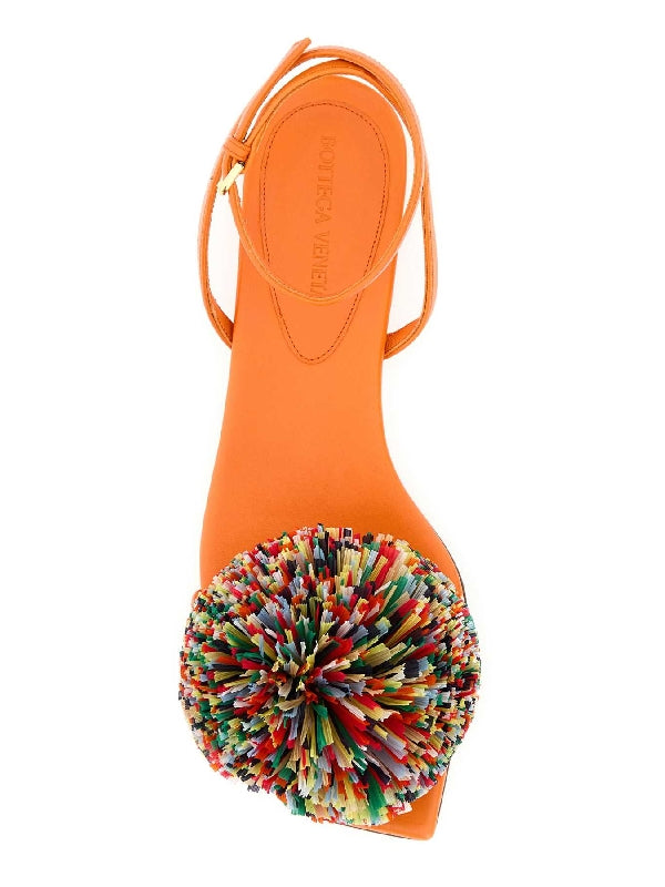 Adam Pom-pom Lambskin Sandals