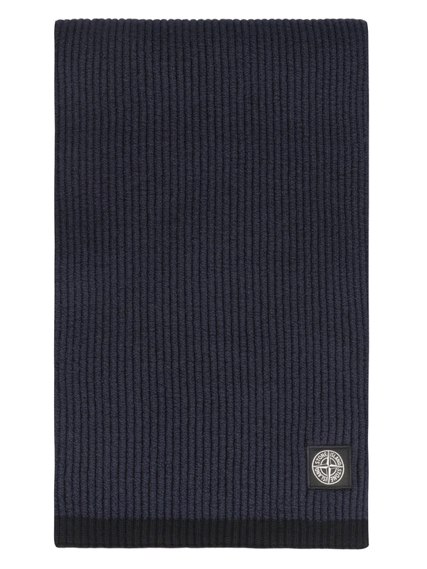 Stone Island Navy Wool Mufflers