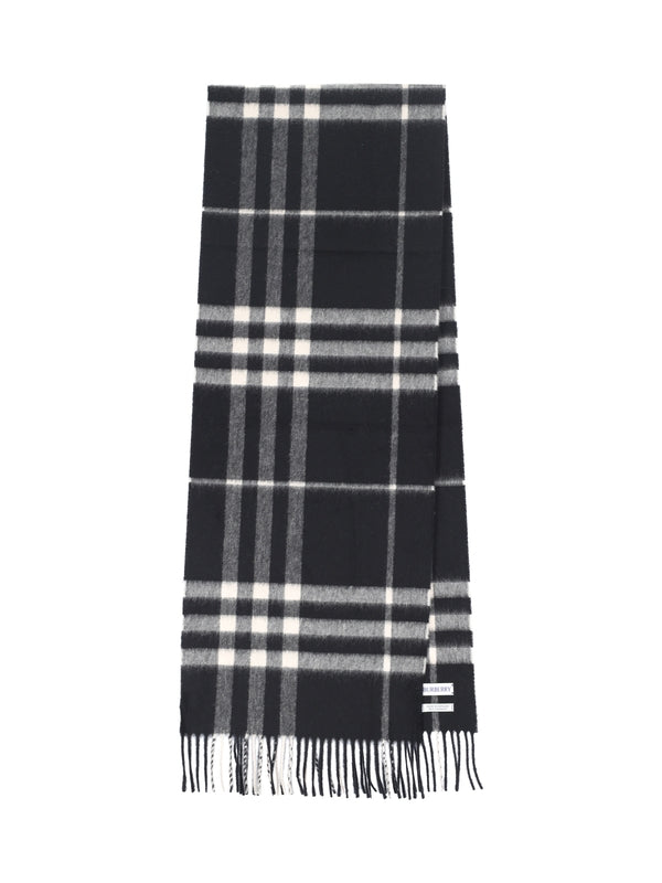 Check Pattern Cashmere Scarf