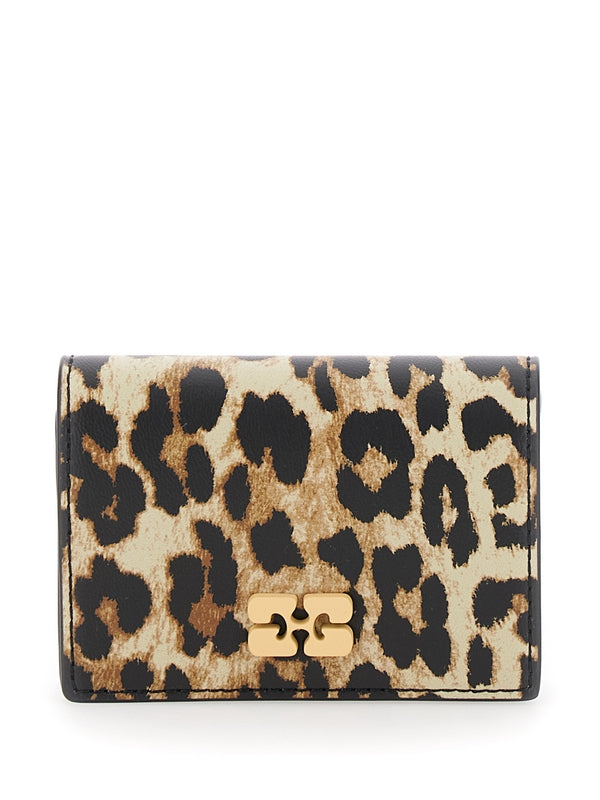 Logo Leopard Pattern Wallet