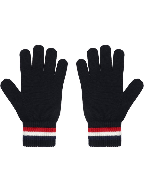 Tricolor Logo Patch Wool Gloves