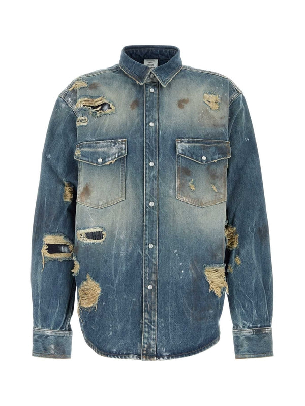 Distress Denim Shirt