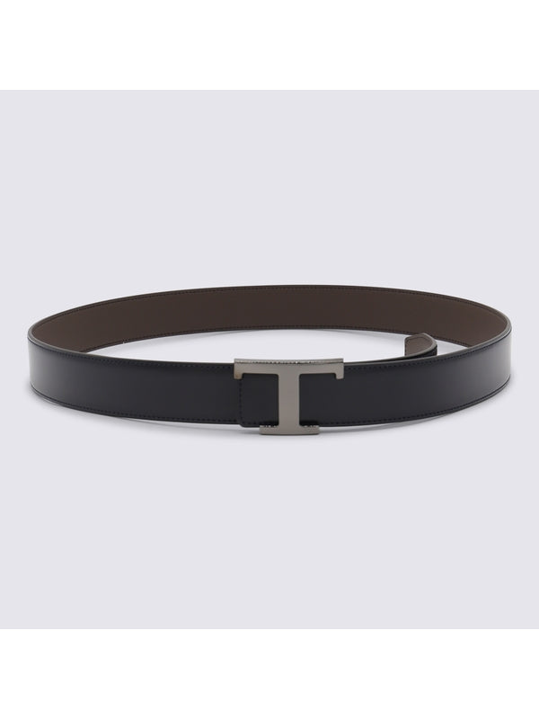 Tod'S Navy Brown Leather Belts