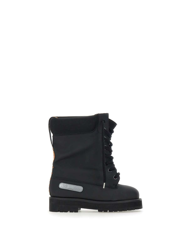 Strada High Top Lace Up Leather Boots