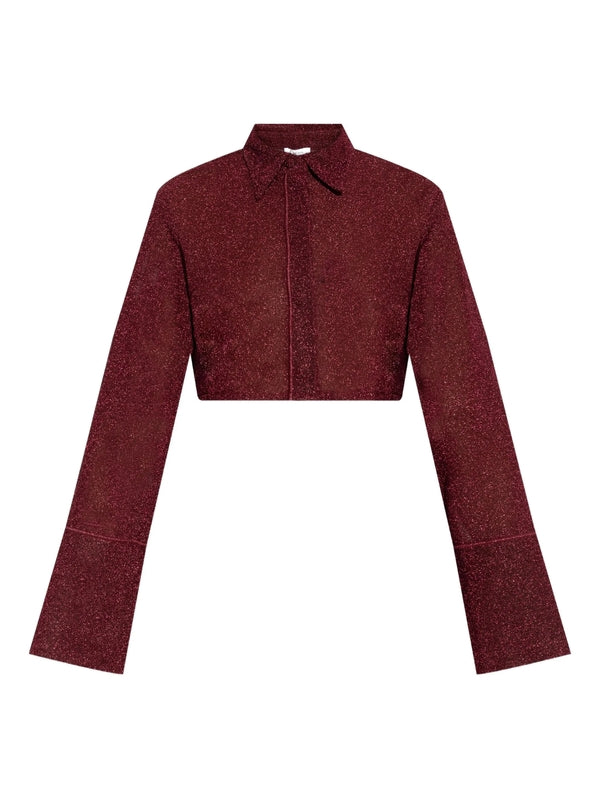 Oseree Burgundy Shirt & Blouse