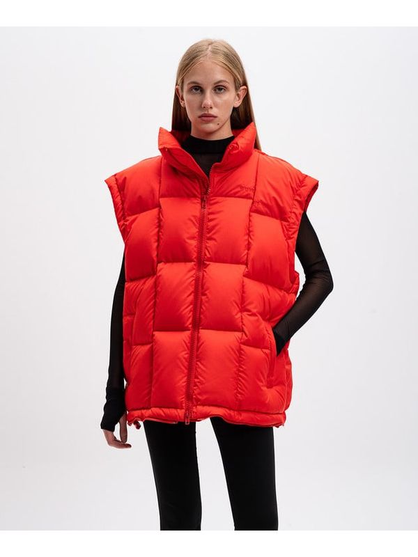 Back Logo Embroidered Nylon Quilted
  Padded Jacket Vest