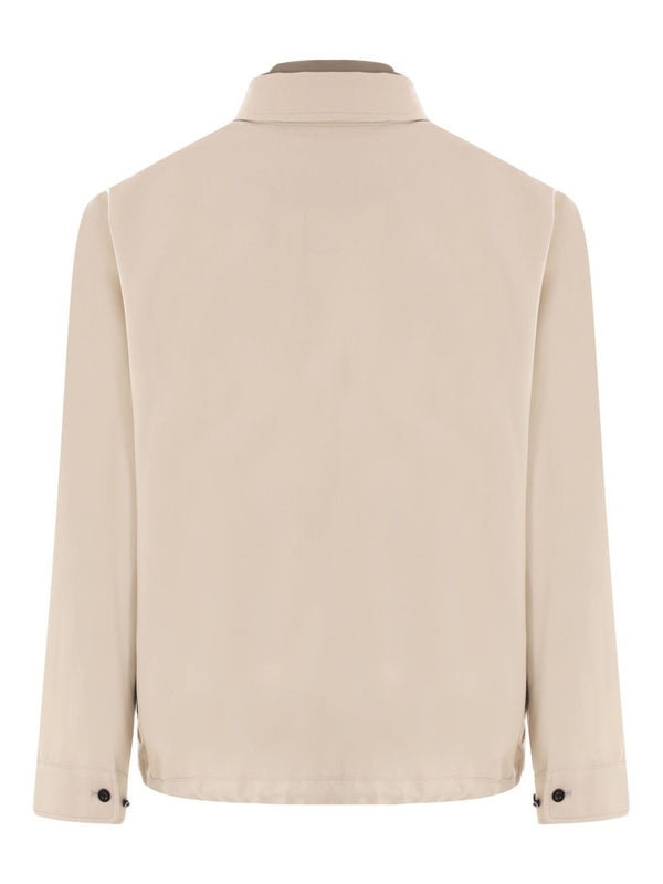 Zipper Detail Layered Cotton Jacket