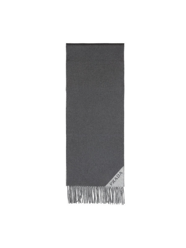 Prada Grey Wool Mufflers