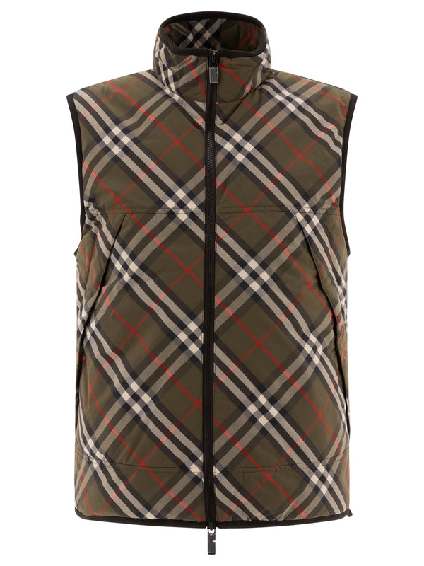 Check Pattern Nylon Vest