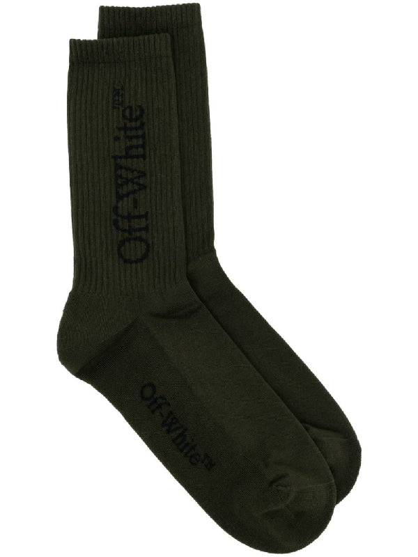 Bookish logo jacquard socks