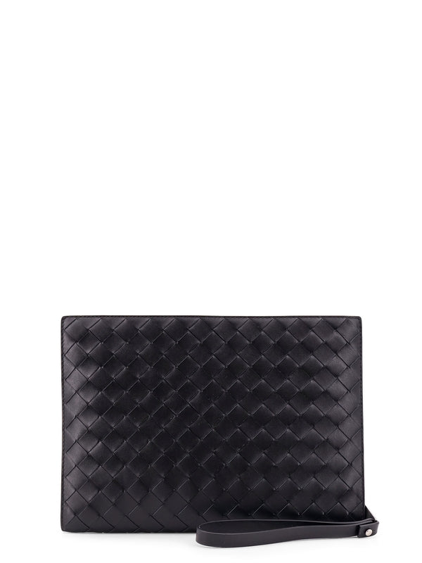 Intrecciato Leather Small Clutch Bag