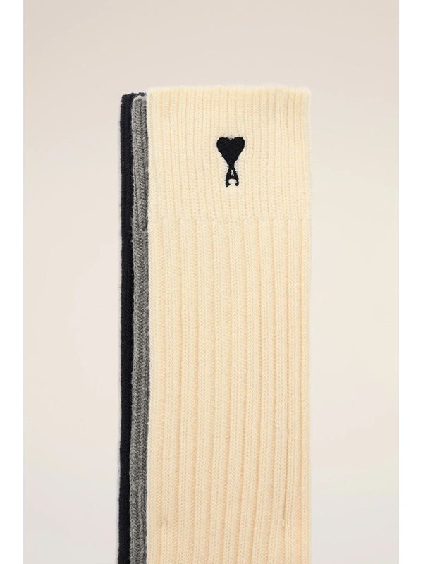 Ami Grey Beige Black Socks