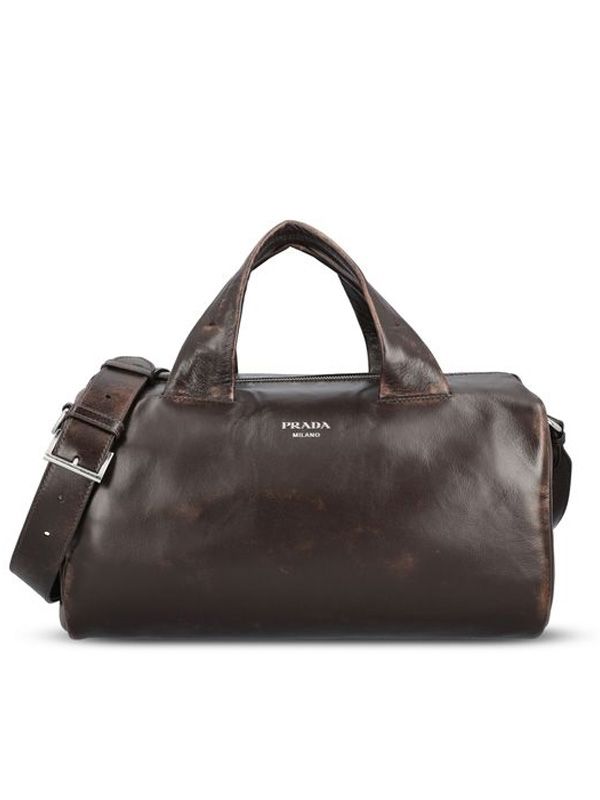 Vintage Leather Boston Bag