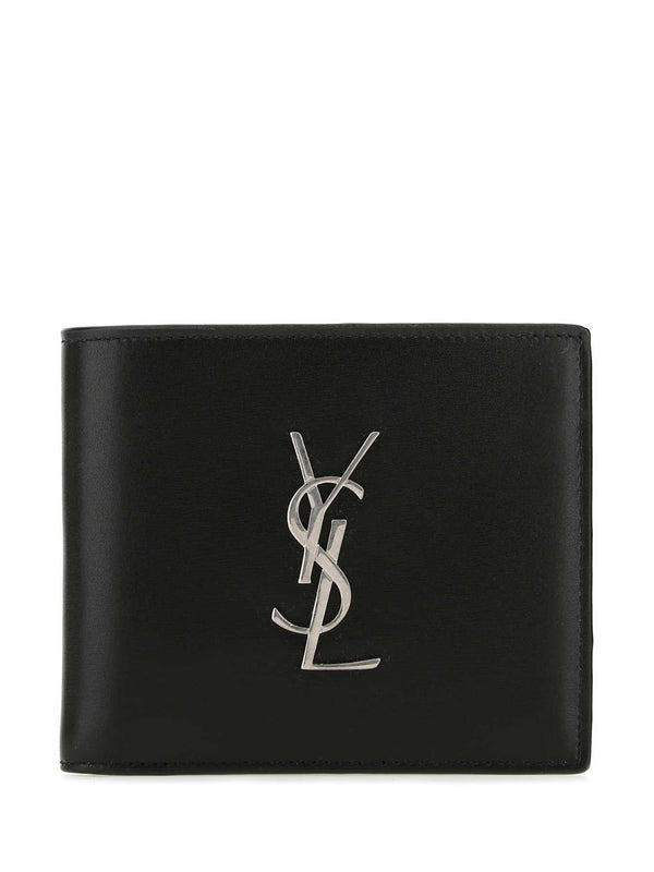 Cassandra Logo Leather Bi-Fold Wallet