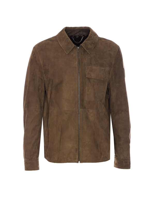 Chest Pocket Suede Jacket