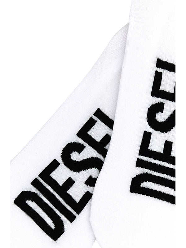 提花徽标袜子 2 双装