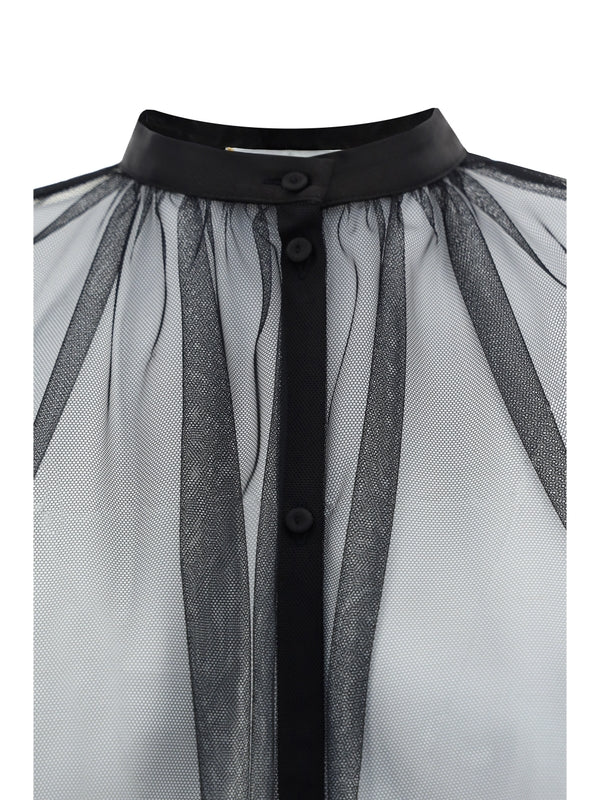 Tulle Sheer Shirt