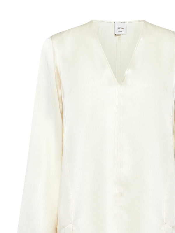 V-Neck Silk Blouse