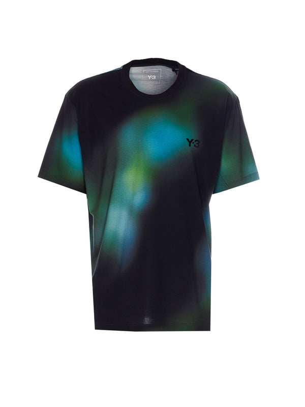 Gradient Printing Cotton Short Sleeve T-Shirt