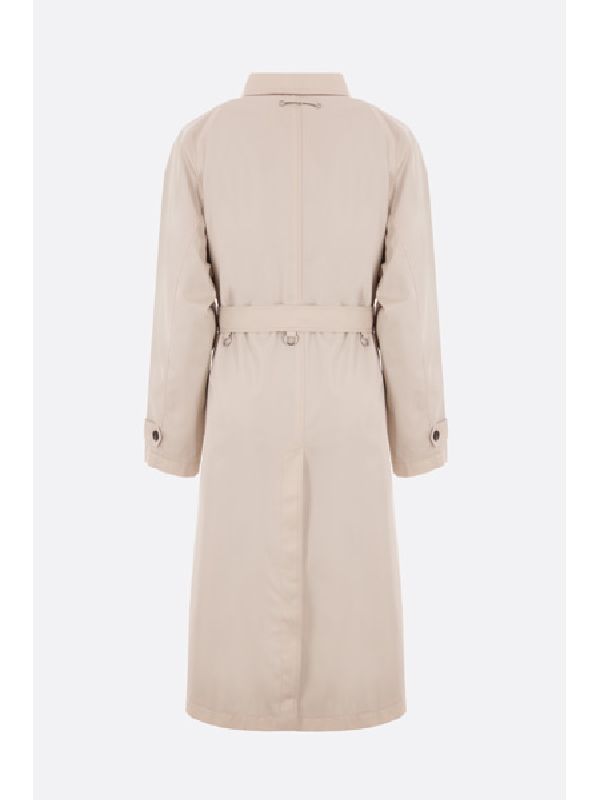 Back Horsebit Cotton Blend Trench Coat