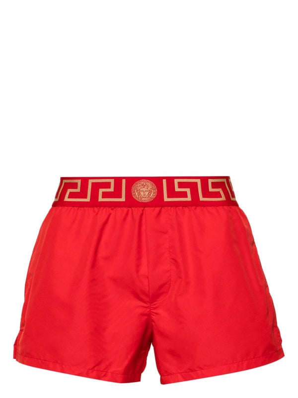 Medusa Greca Banding Swim Shorts